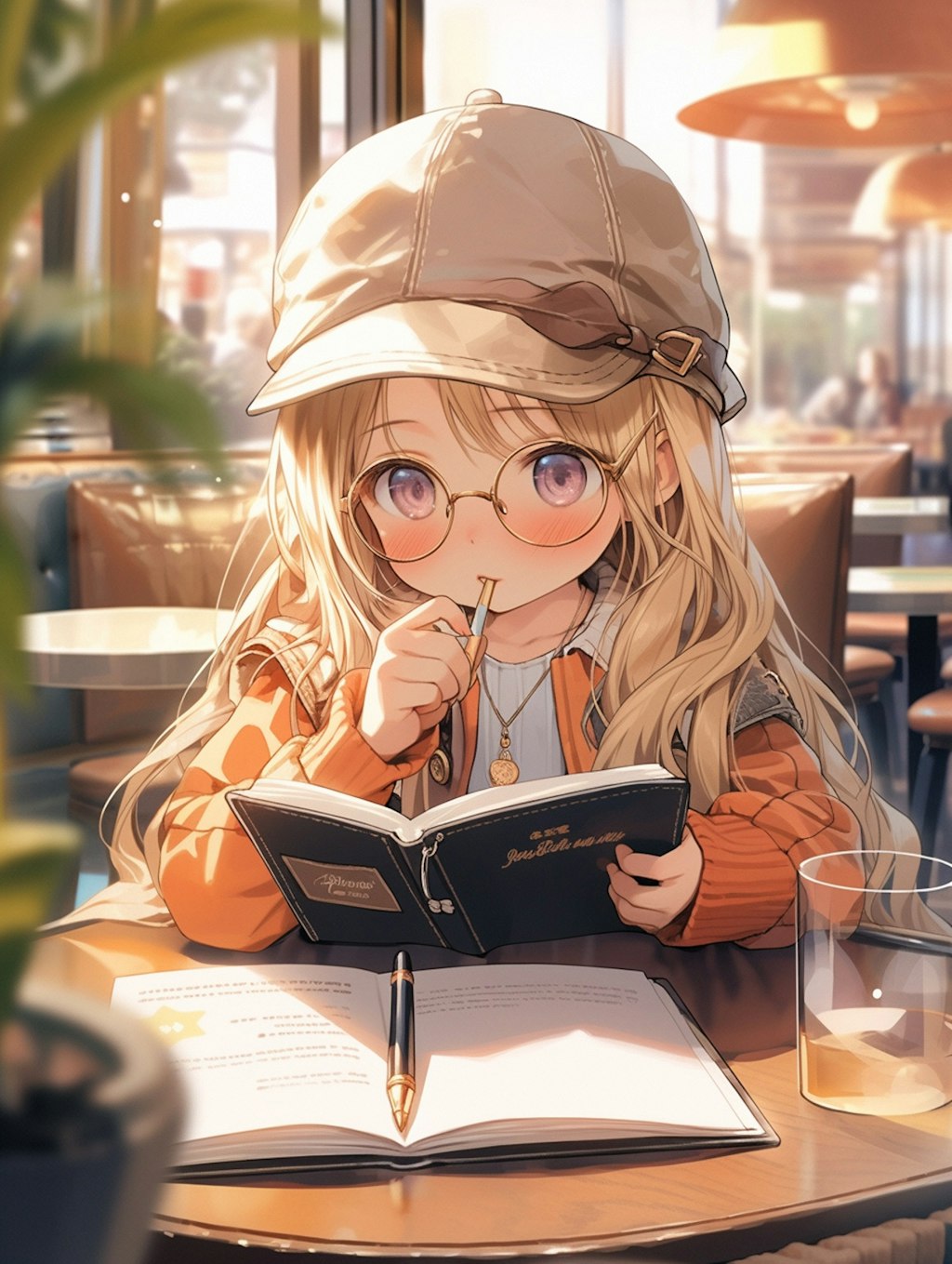 カフェで読書