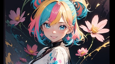 colorful hair girl