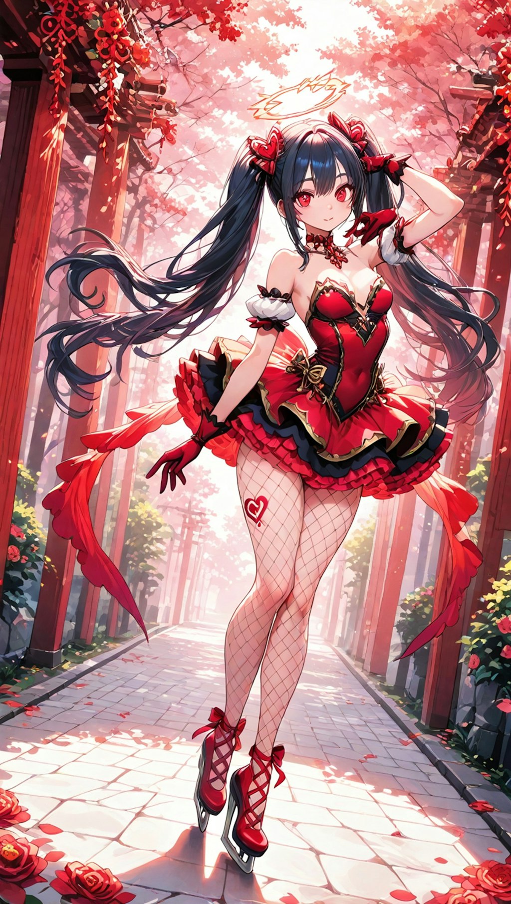 アイドルっぽい感じの黒髪ツインテールギャル