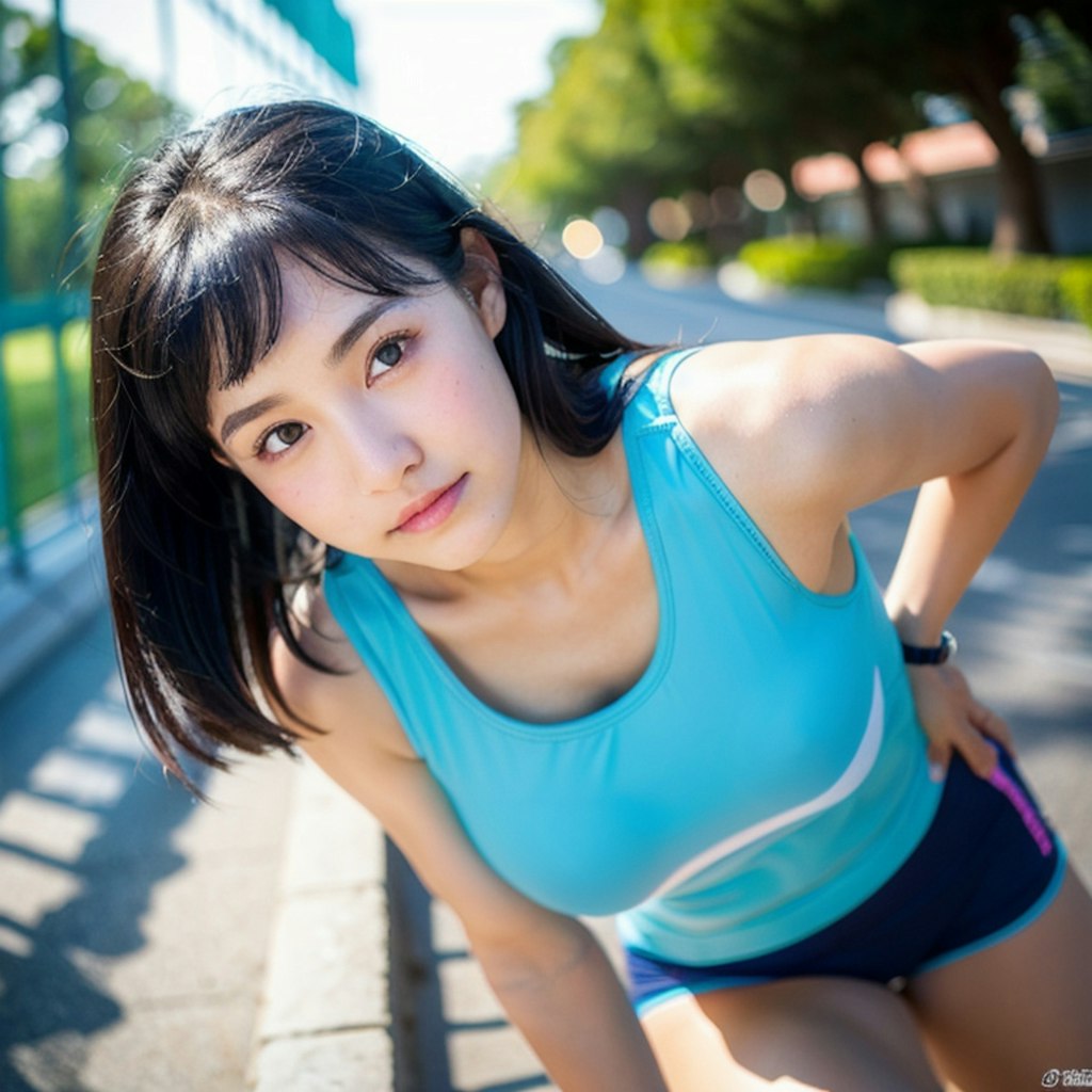 運動着女子①