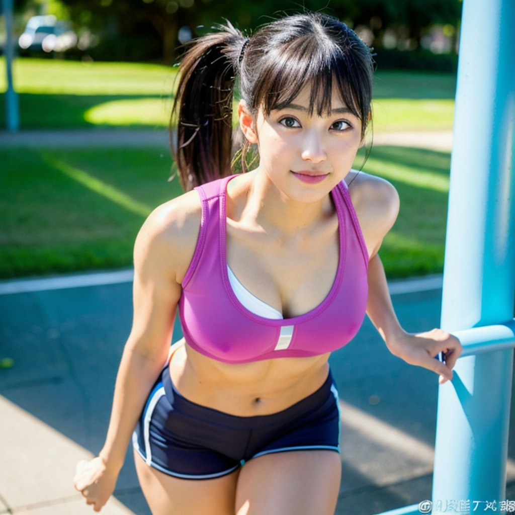 運動着女子①