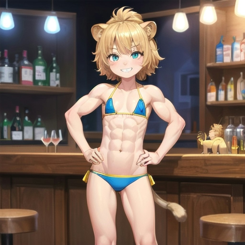 ムキムキ貧乳ライオン娘ちゃんｗ