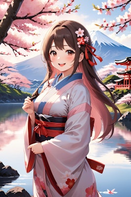 富士と桜と巫女さんと10　20240320