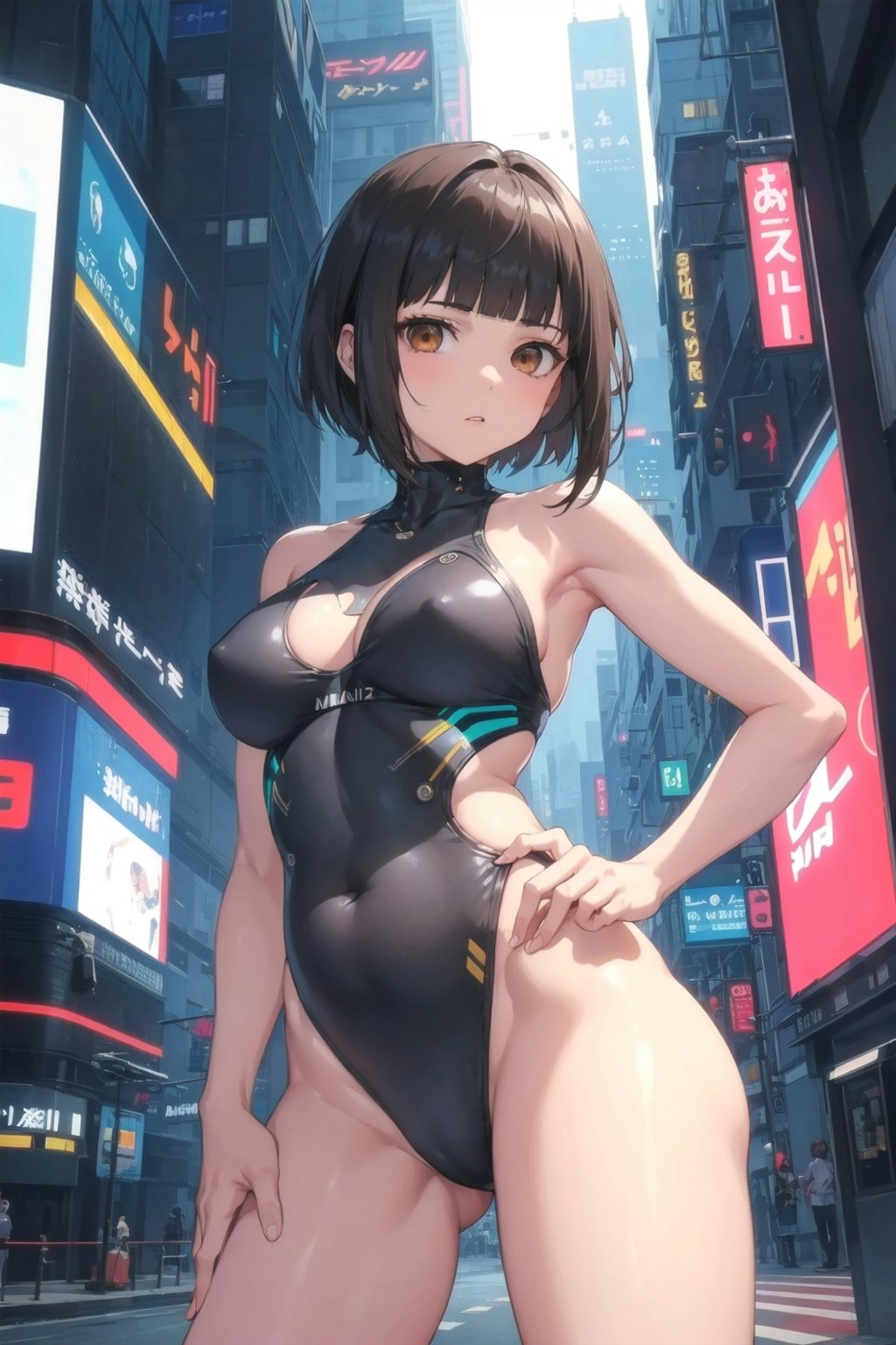 Cute Girl in Cyberpunk