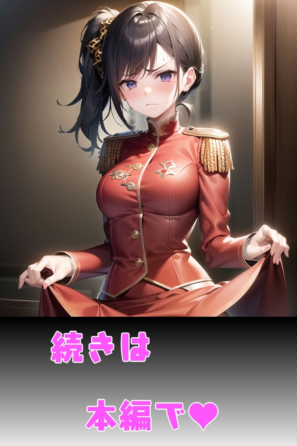 嫌な顔でパンツ見せる娘～軍人編～