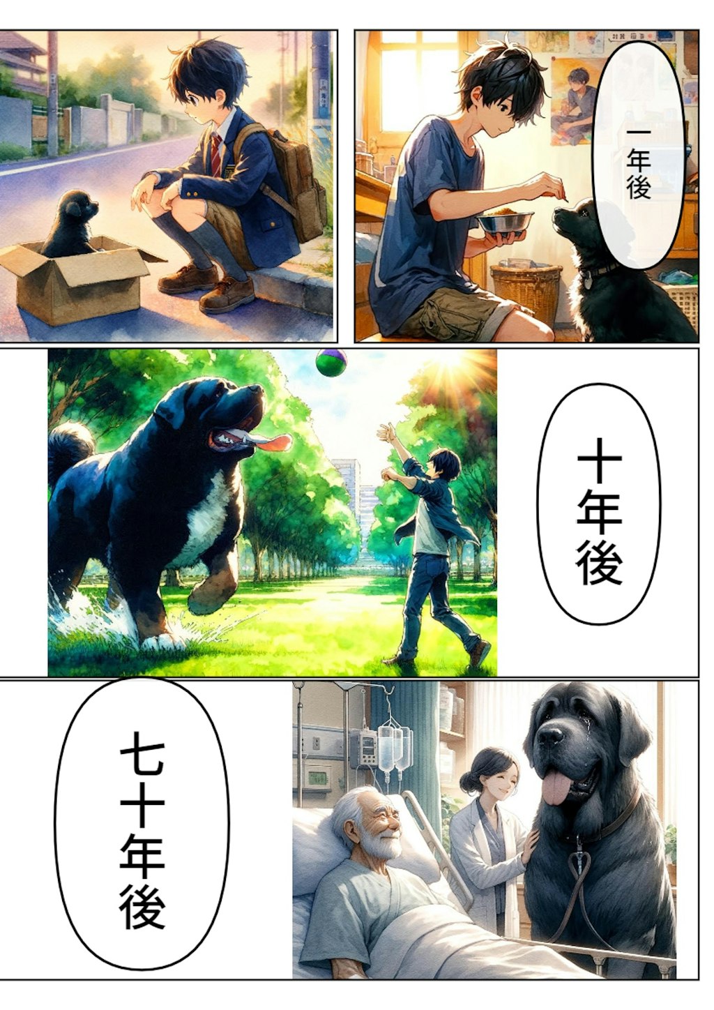 少年と仔犬