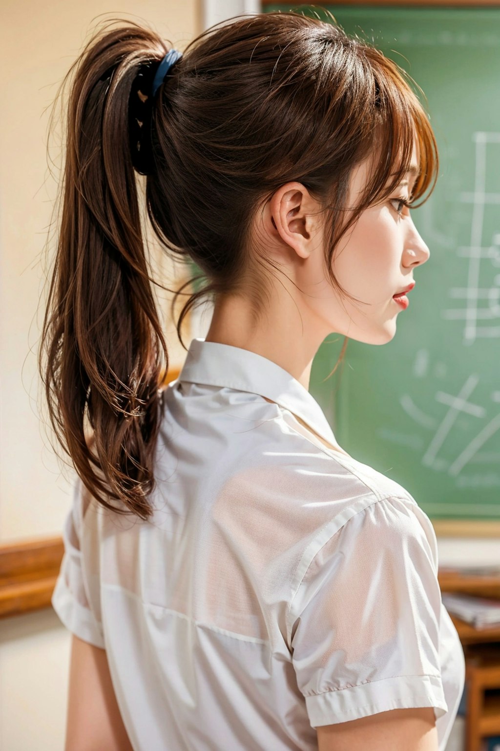 5枚] 女学生のうなじ