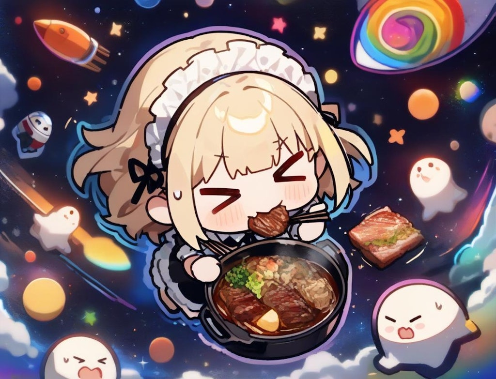 👻🍲謎のお肉料理で内なる宇宙に飛び出しちゃう系メイドちゃん🍲👻