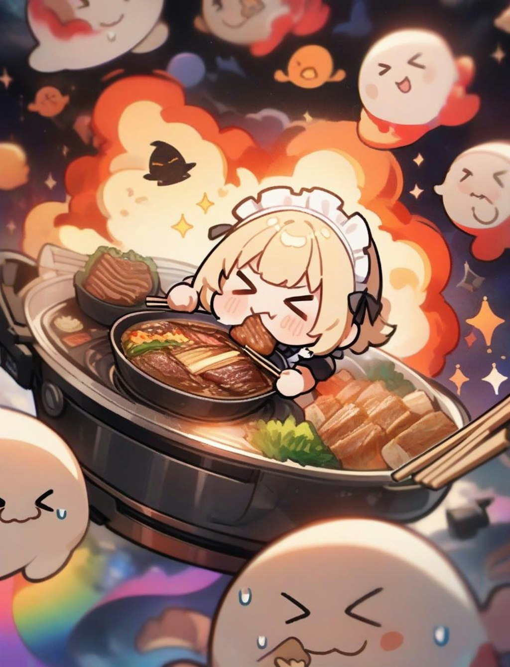 👻🍲謎のお肉料理で内なる宇宙に飛び出しちゃう系メイドちゃん🍲👻