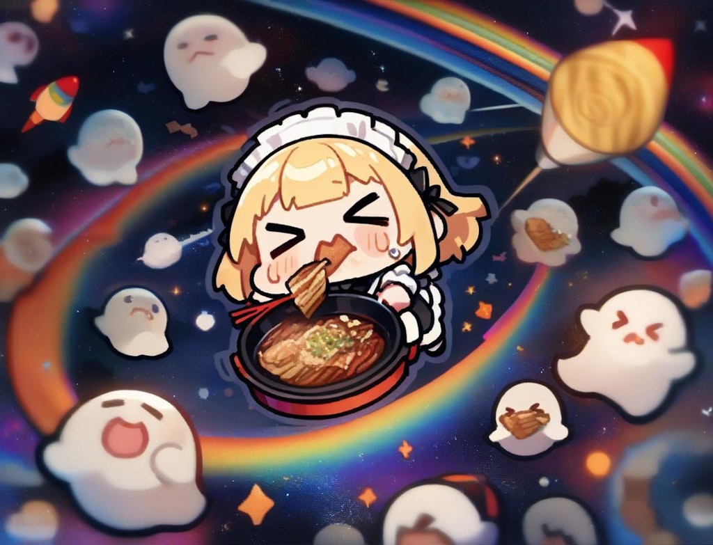 👻🍲謎のお肉料理で内なる宇宙に飛び出しちゃう系メイドちゃん🍲👻