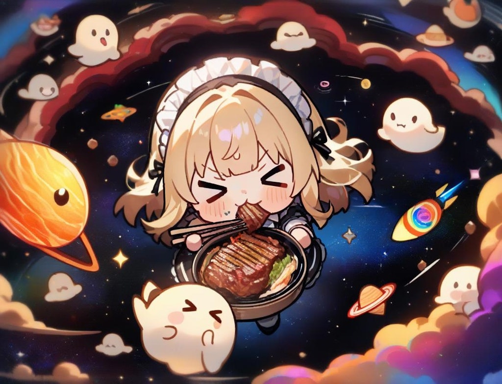 👻🍲謎のお肉料理で内なる宇宙に飛び出しちゃう系メイドちゃん🍲👻