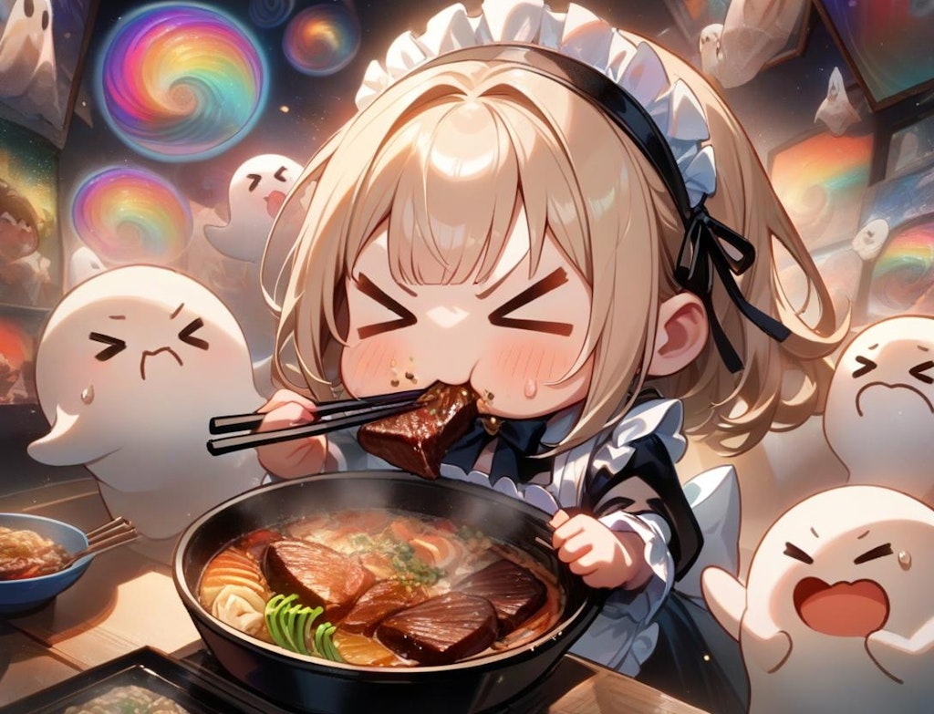 👻🍲謎のお肉料理で内なる宇宙に飛び出しちゃう系メイドちゃん🍲👻