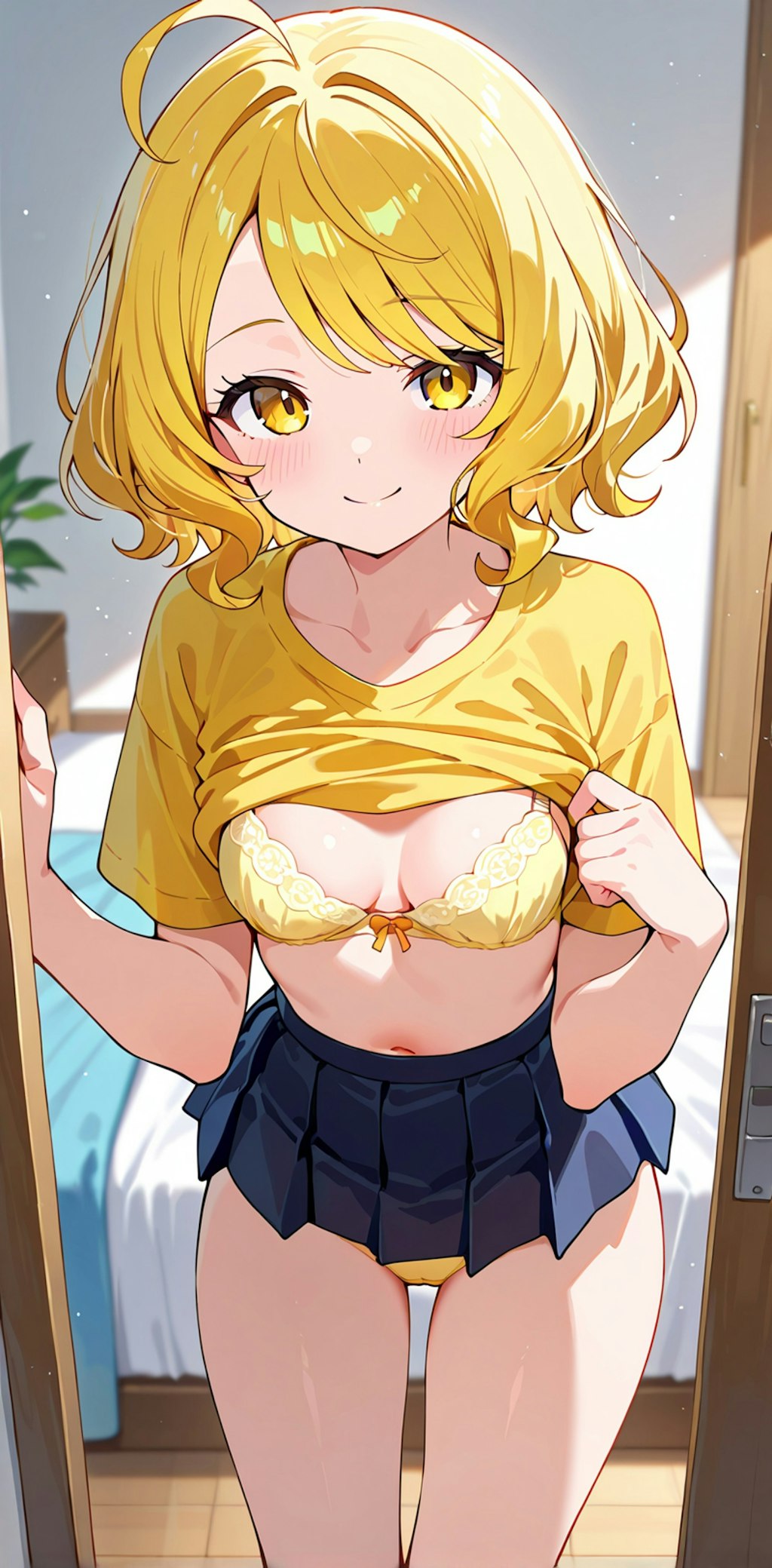 逆立ちに挑戦するユイちゃん