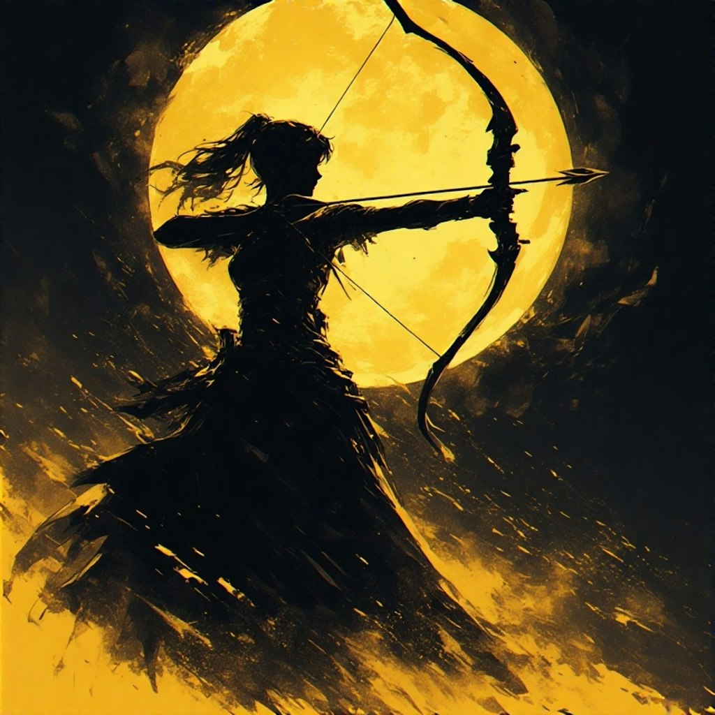 月を射んとする女神