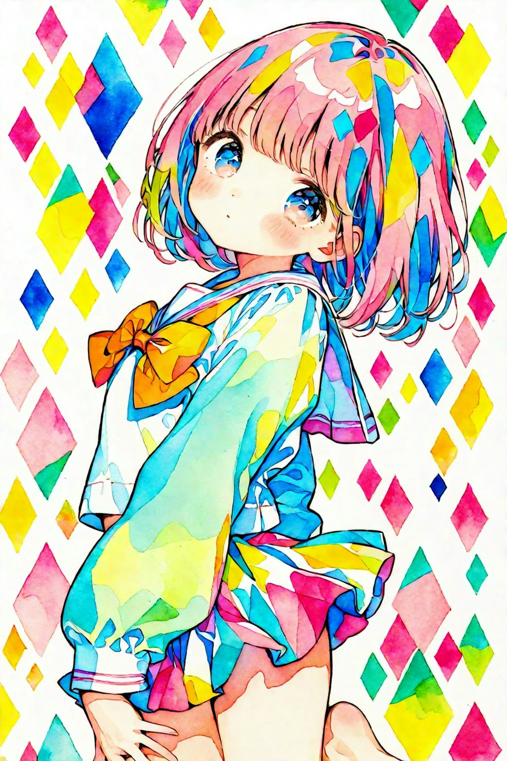 colorful diamonds