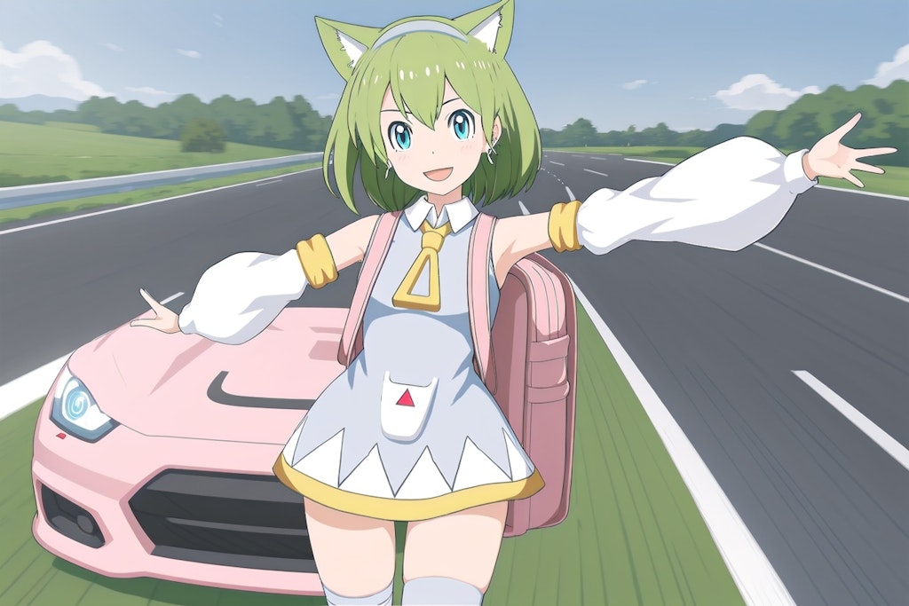 デルタもんと車