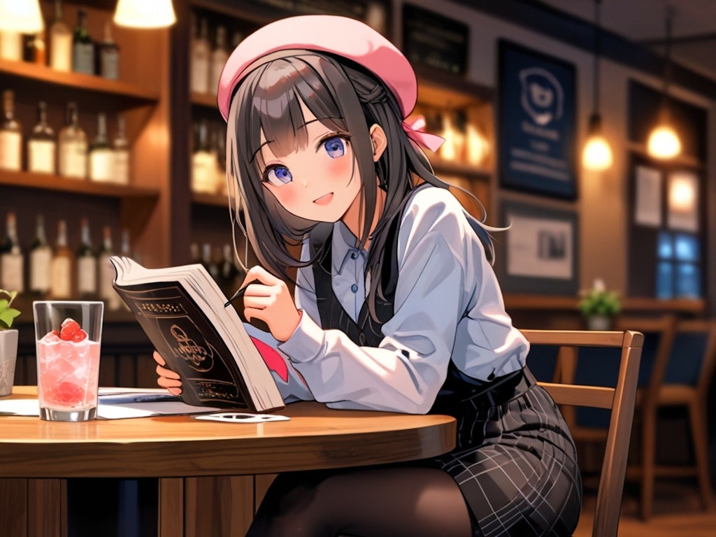 読書の合間の視線