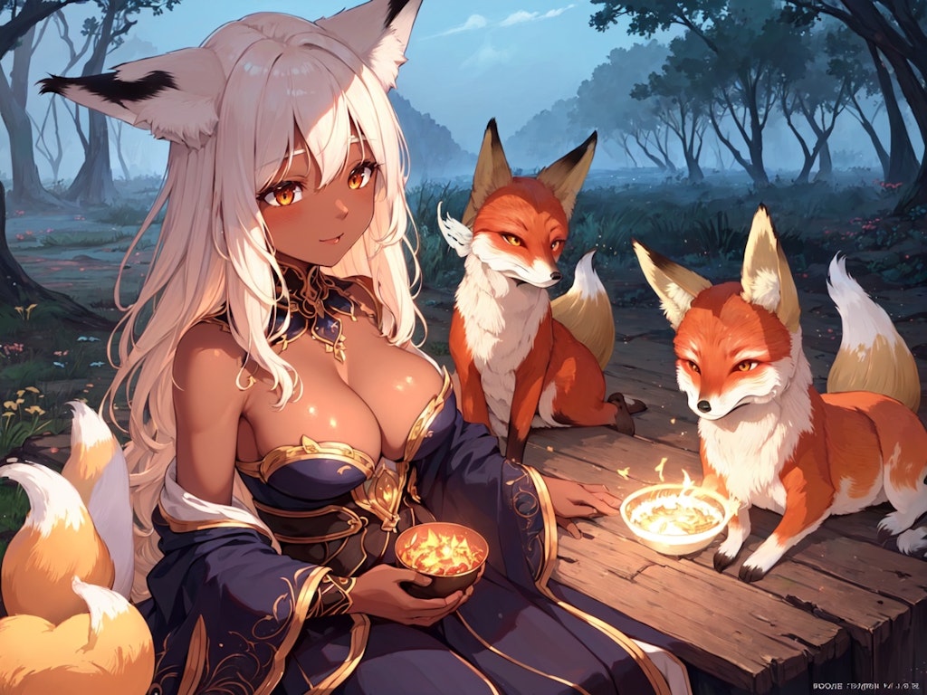 狐と狐娘