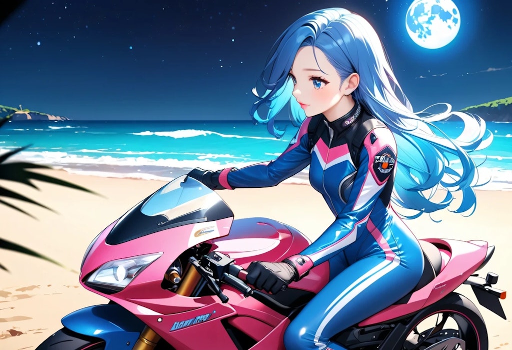 青デコ、バイクに乗る！