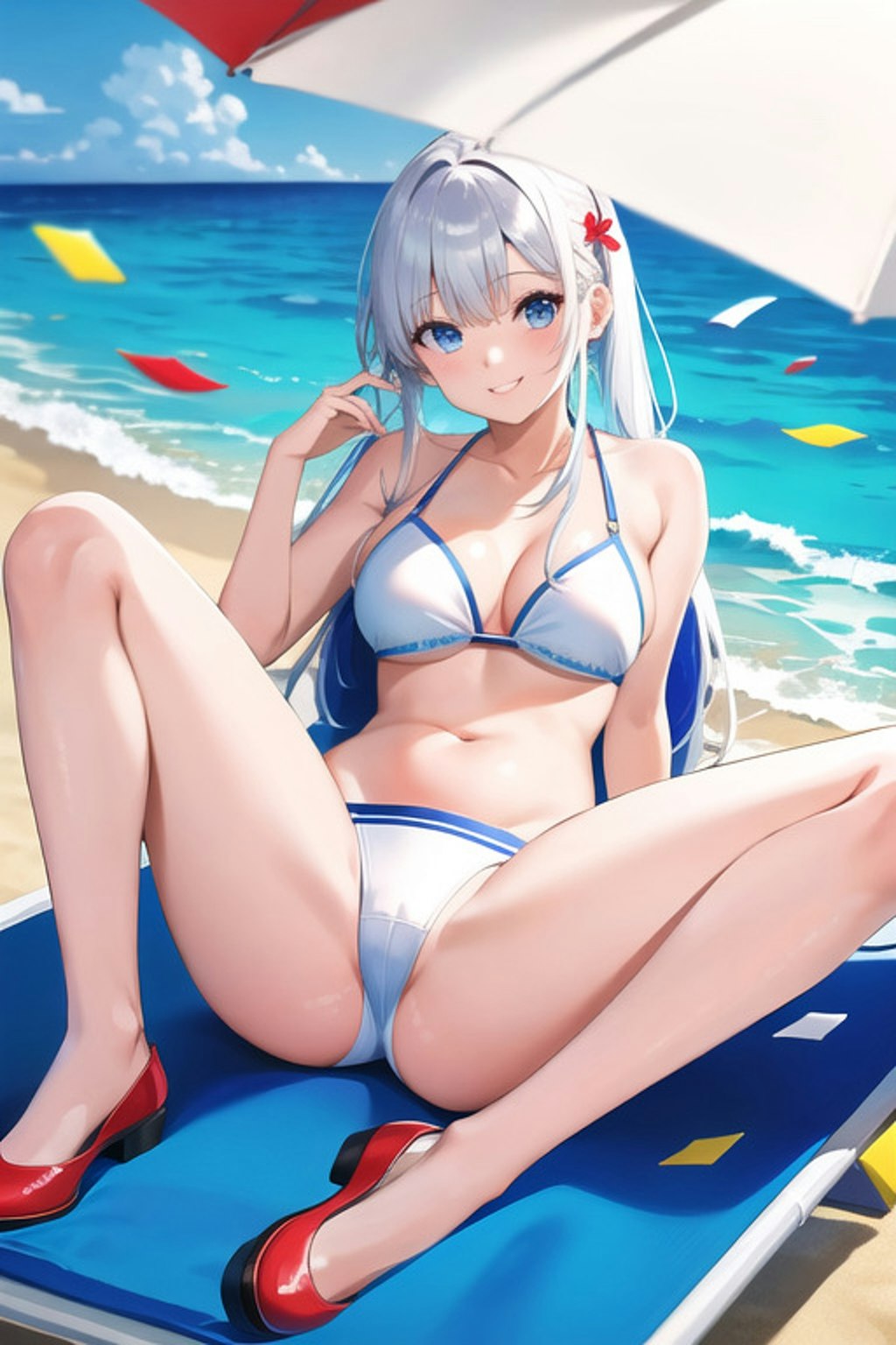 美少女　海