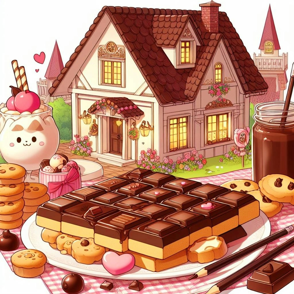 童話のお菓子な家と、女の子★その2(10枚)