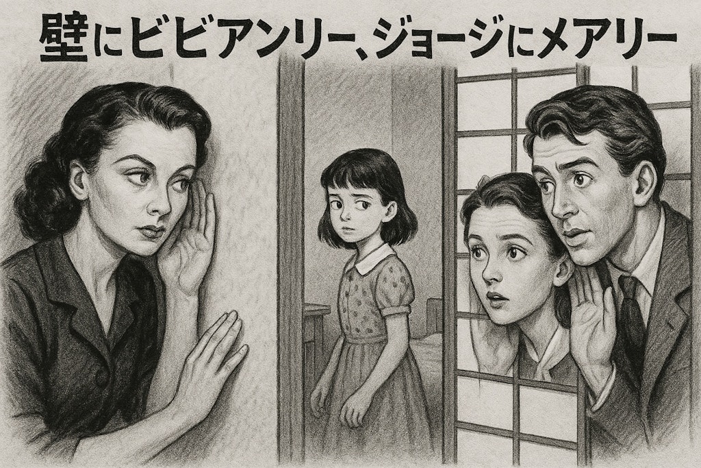 壁にビビアンリー、ジョージにメアリー
