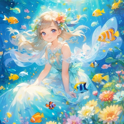 underwater flower garden♪