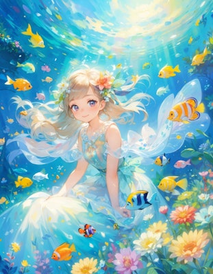 underwater flower garden♪