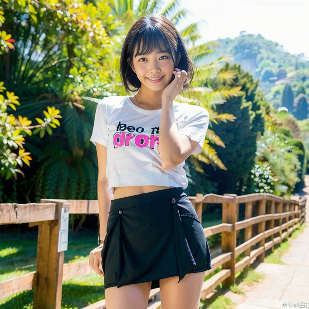 白Tシャツ女子集①