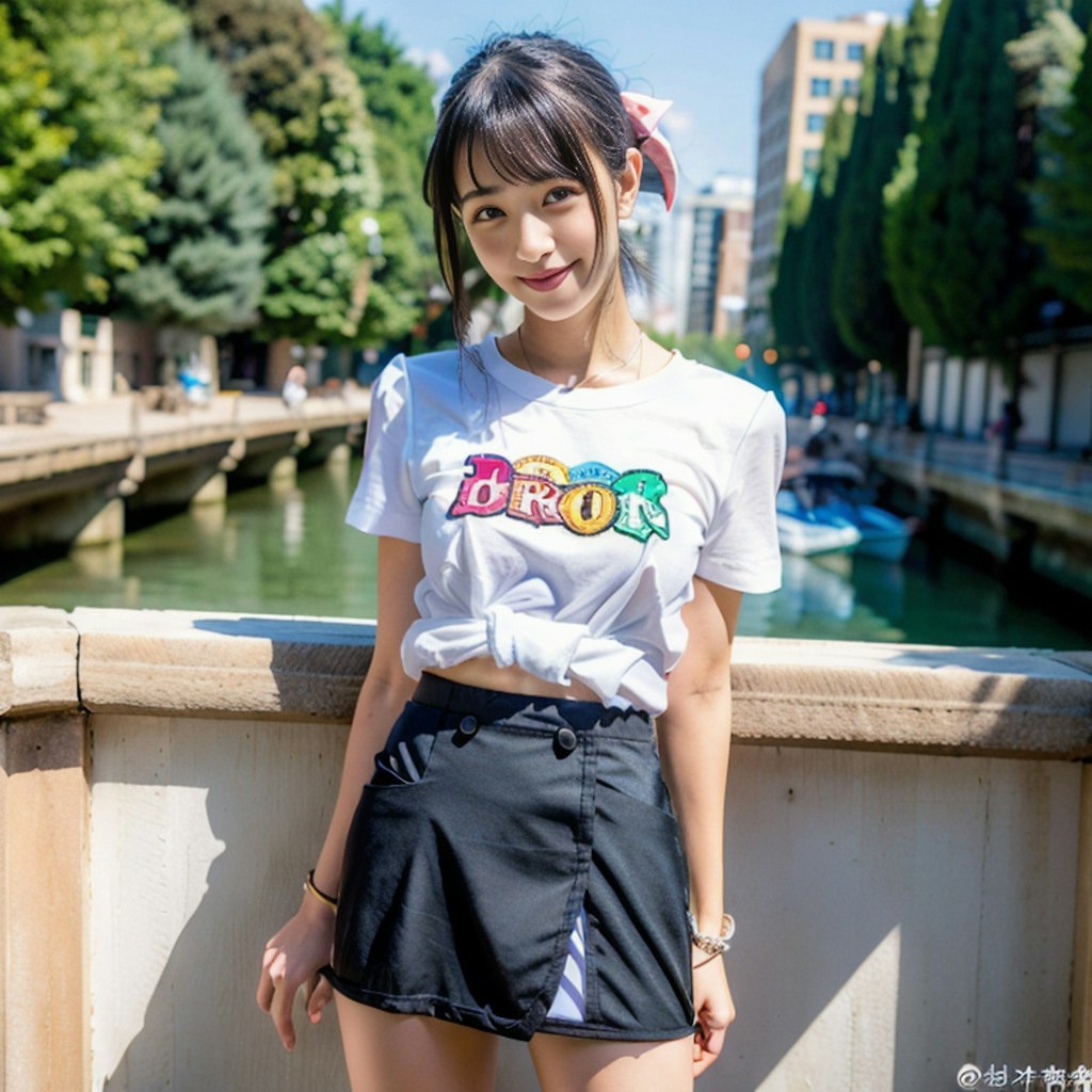 白Tシャツ女子集①