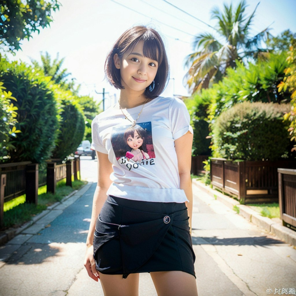 白Tシャツ女子集①