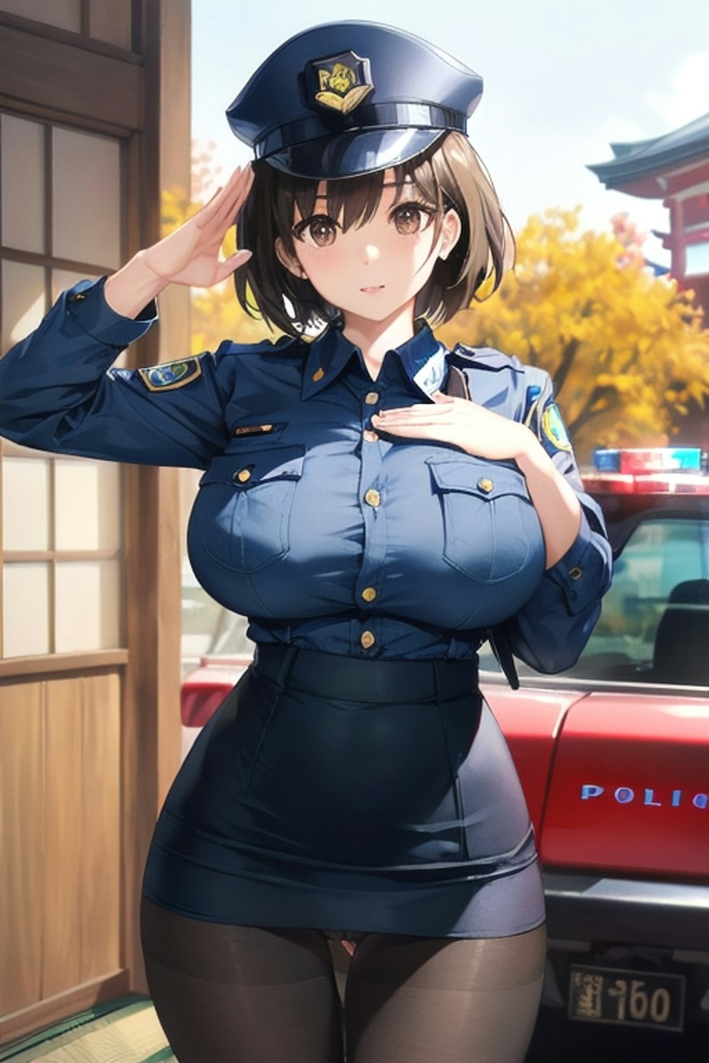 １２日の女性警察官