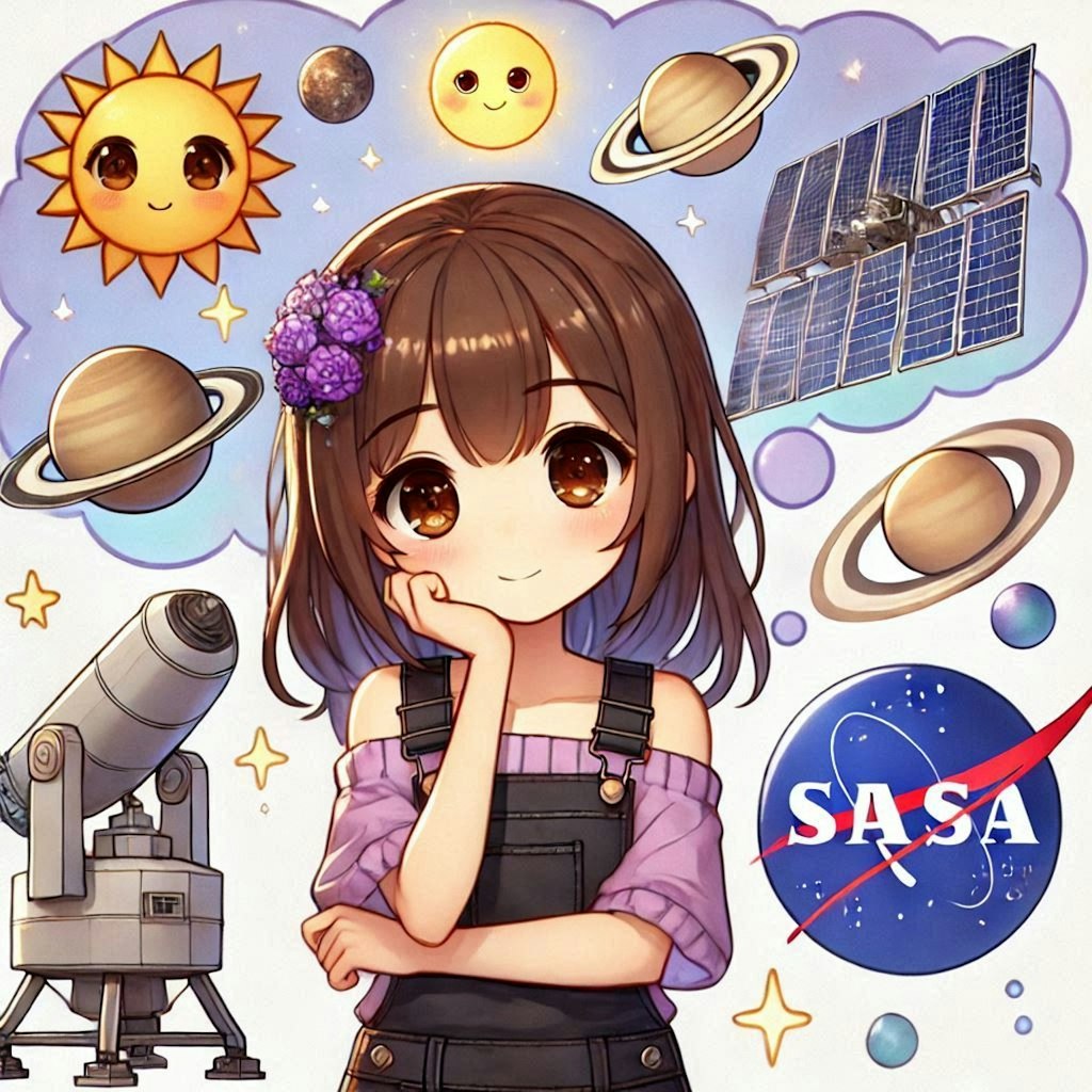 宇宙に思いを馳せる女の子