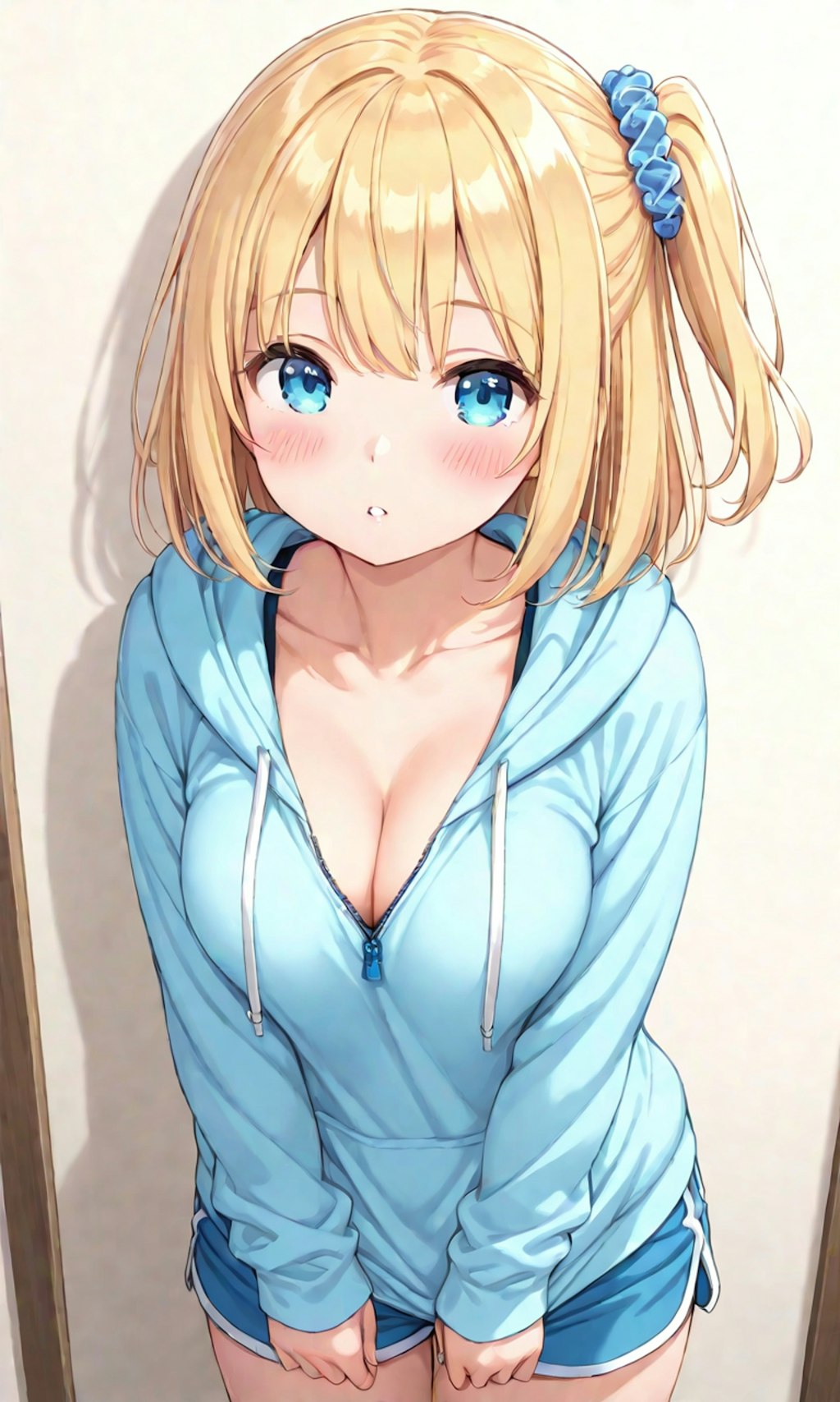 金髪ポニテパーカー