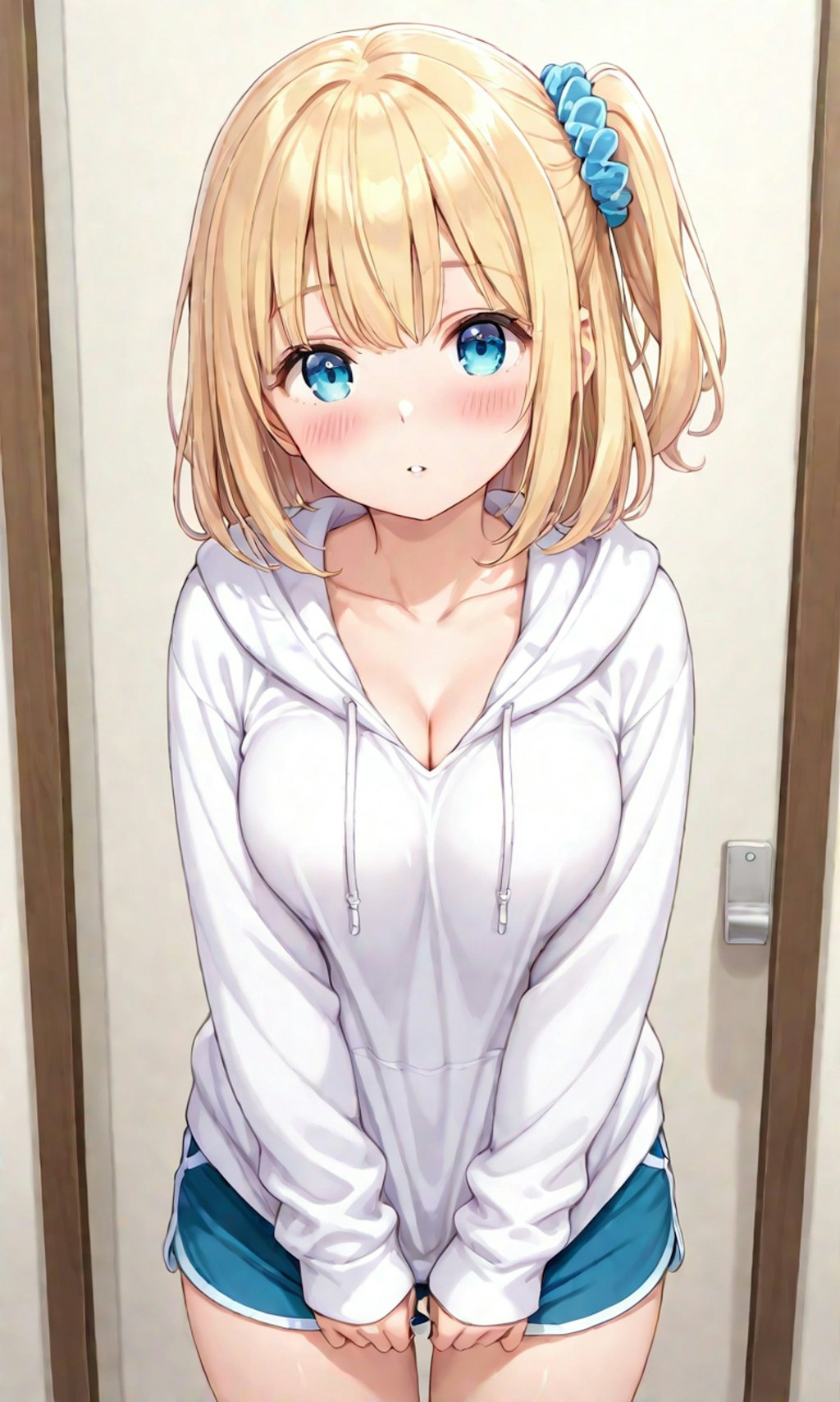 金髪ポニテパーカー