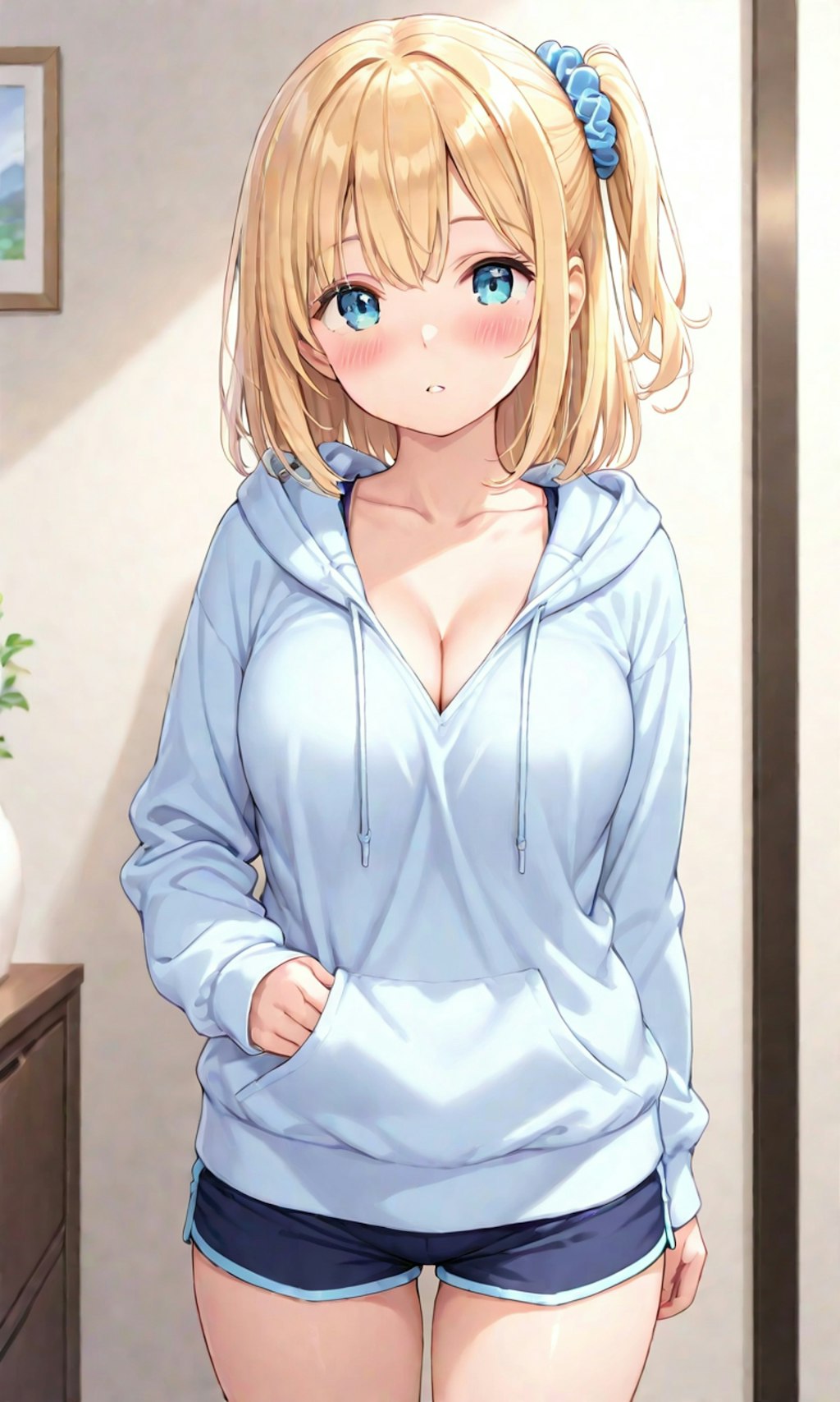 金髪ポニテパーカー