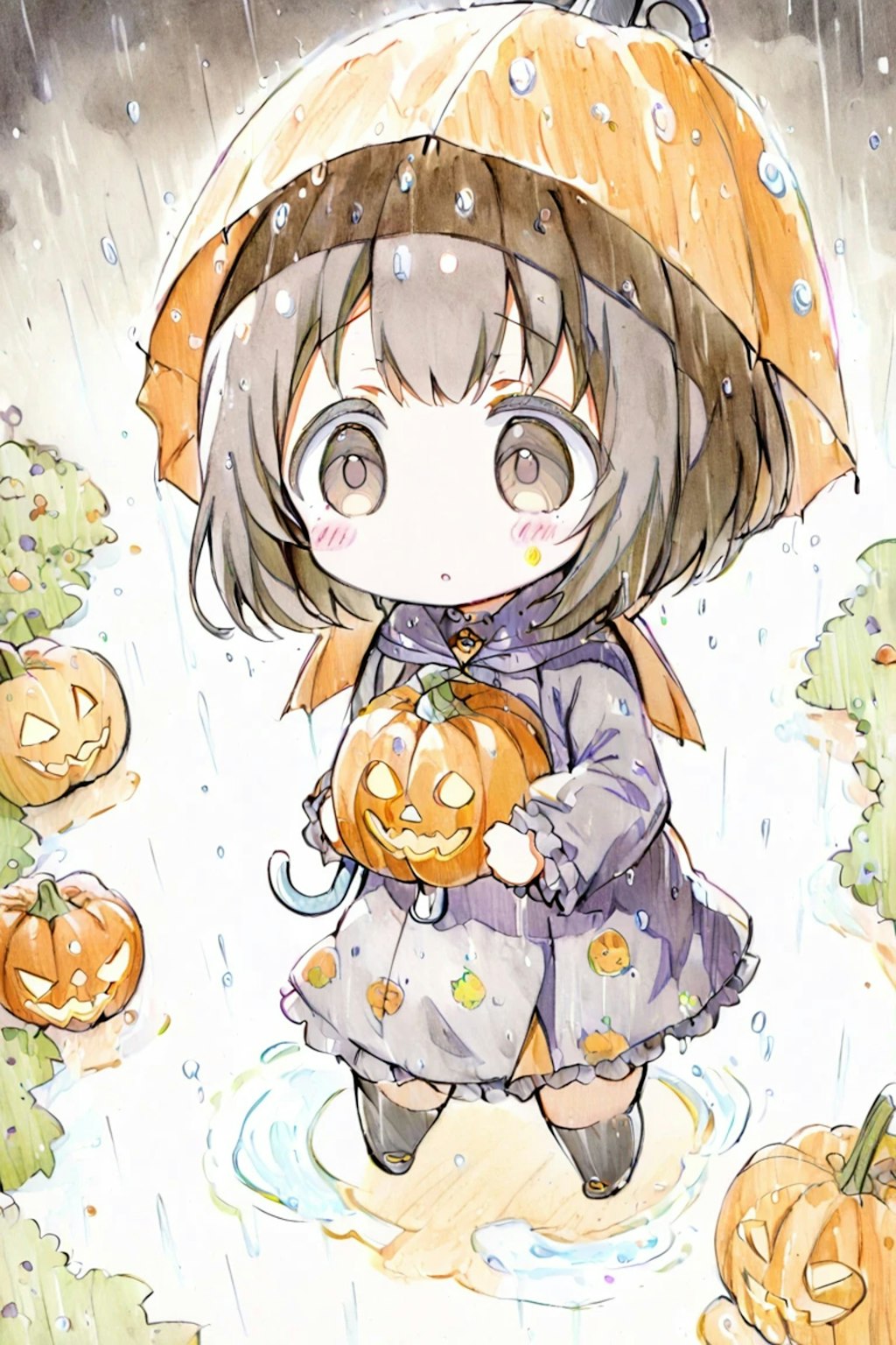 雨のハロウィン