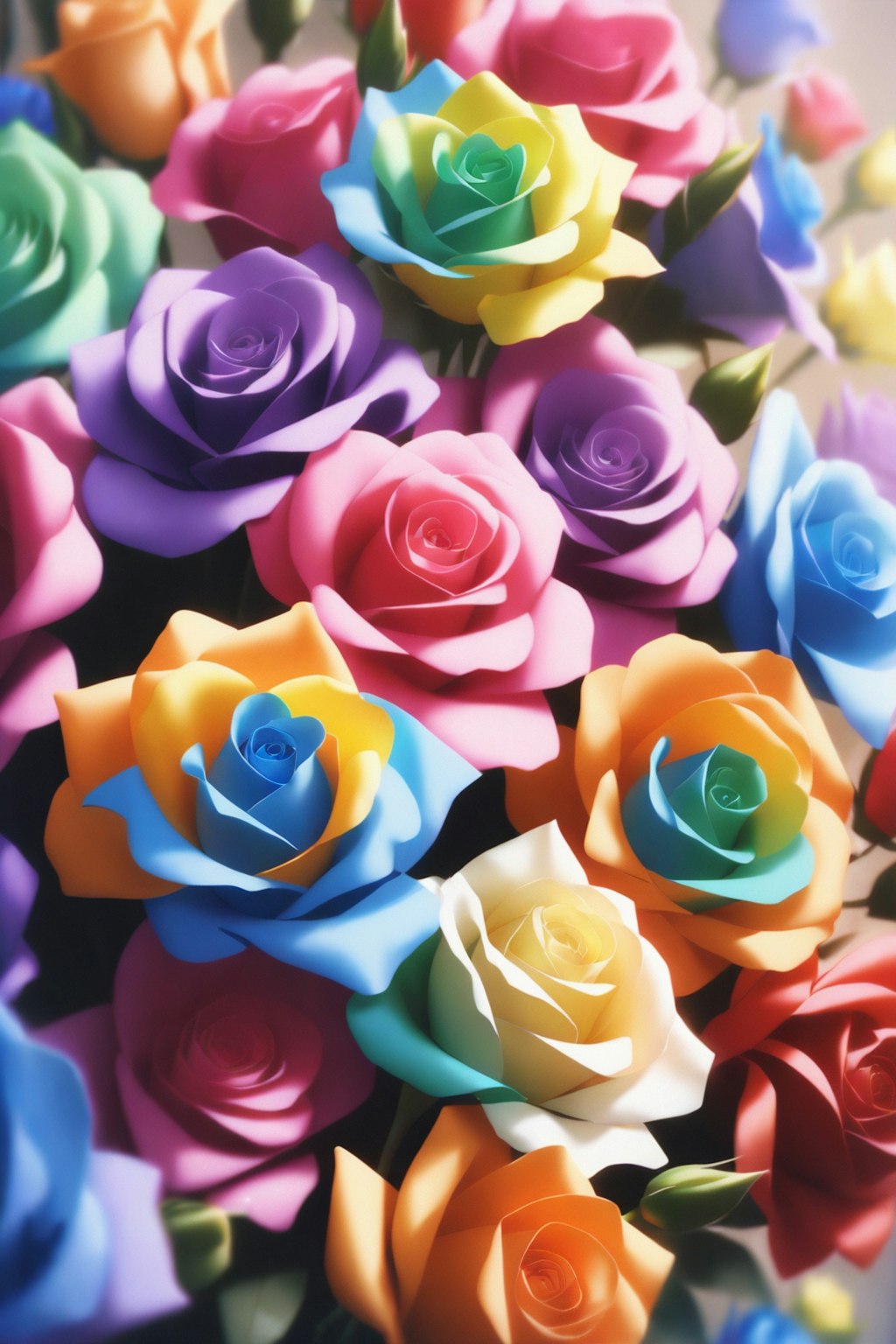 rainbow roses