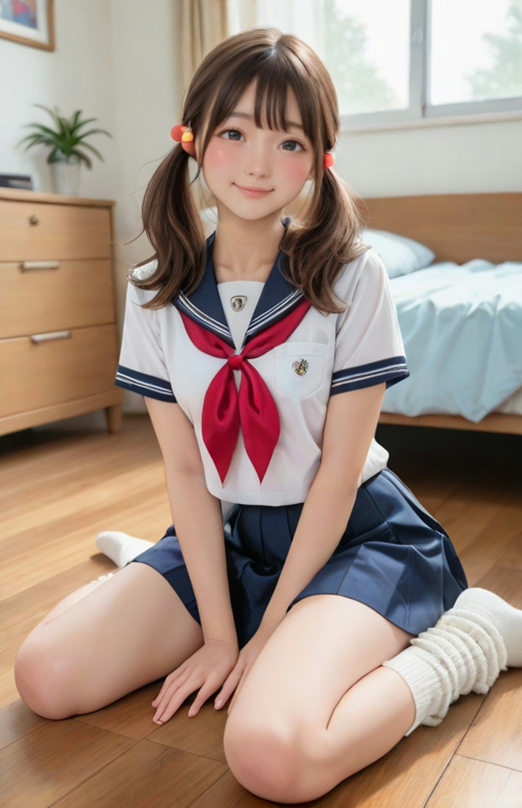 夏休み前の訪問女子
