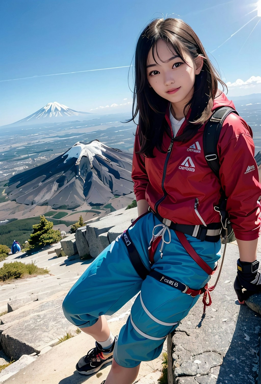 山の頂上にて