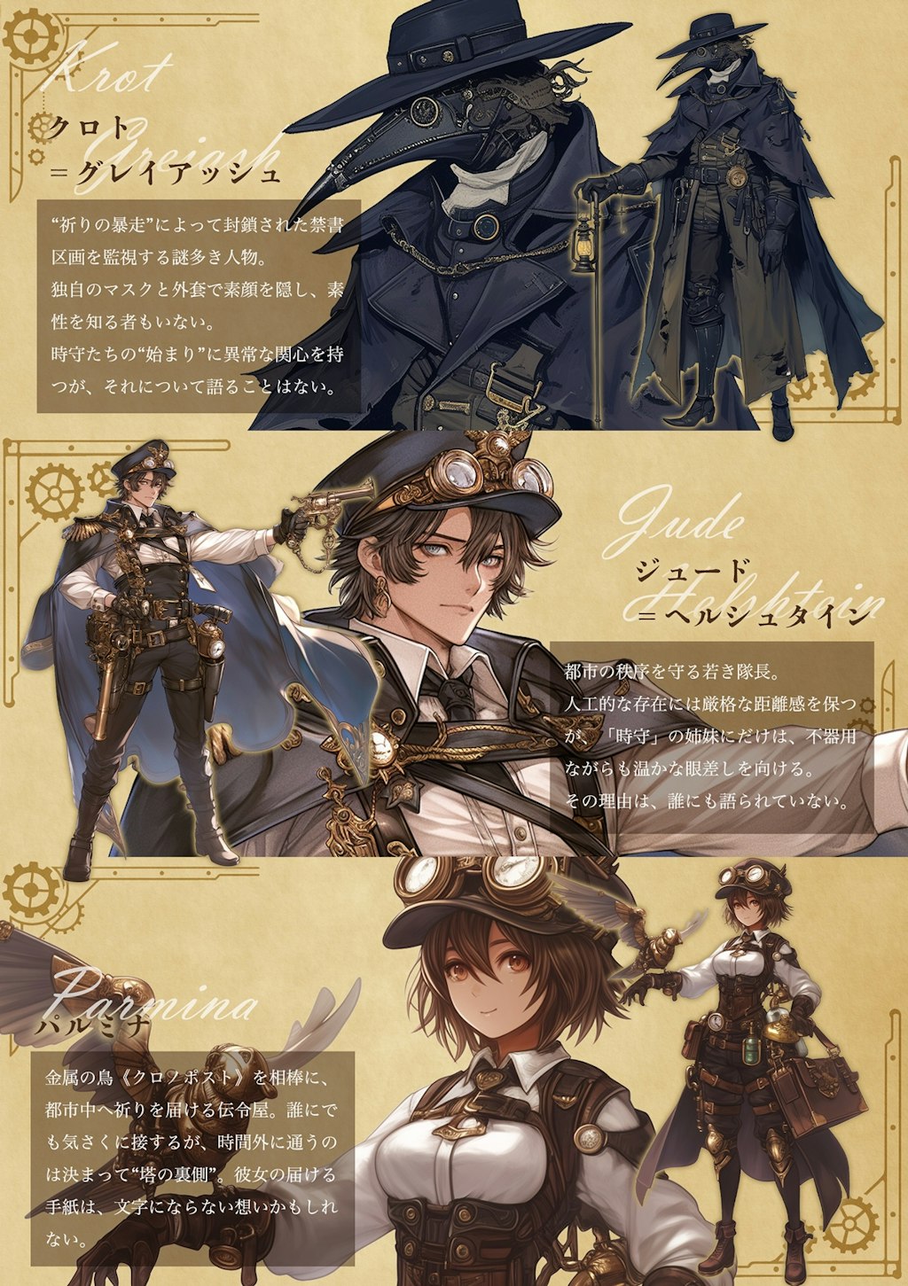 幻想図鑑 vol.2｜クロト・ジェード・パルミナ（キャラ素材／透過PNG）