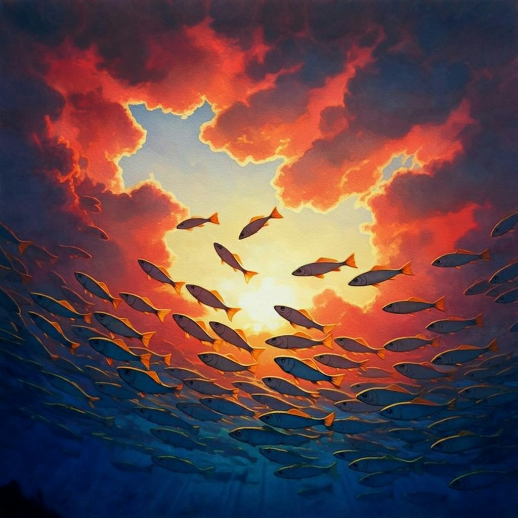 Fishes above the cloud