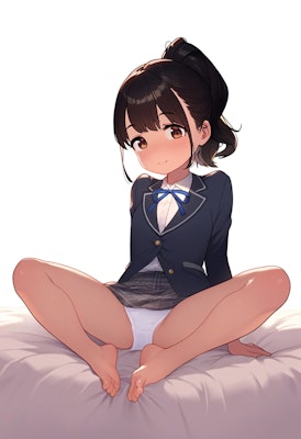 制服着衣おもらし（peeing girl with school uniform）