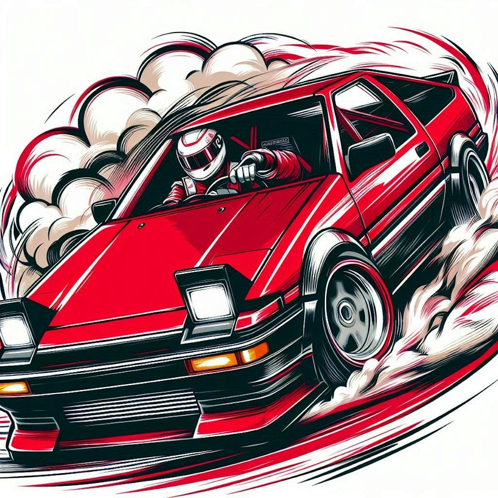 AE86　アニメ風