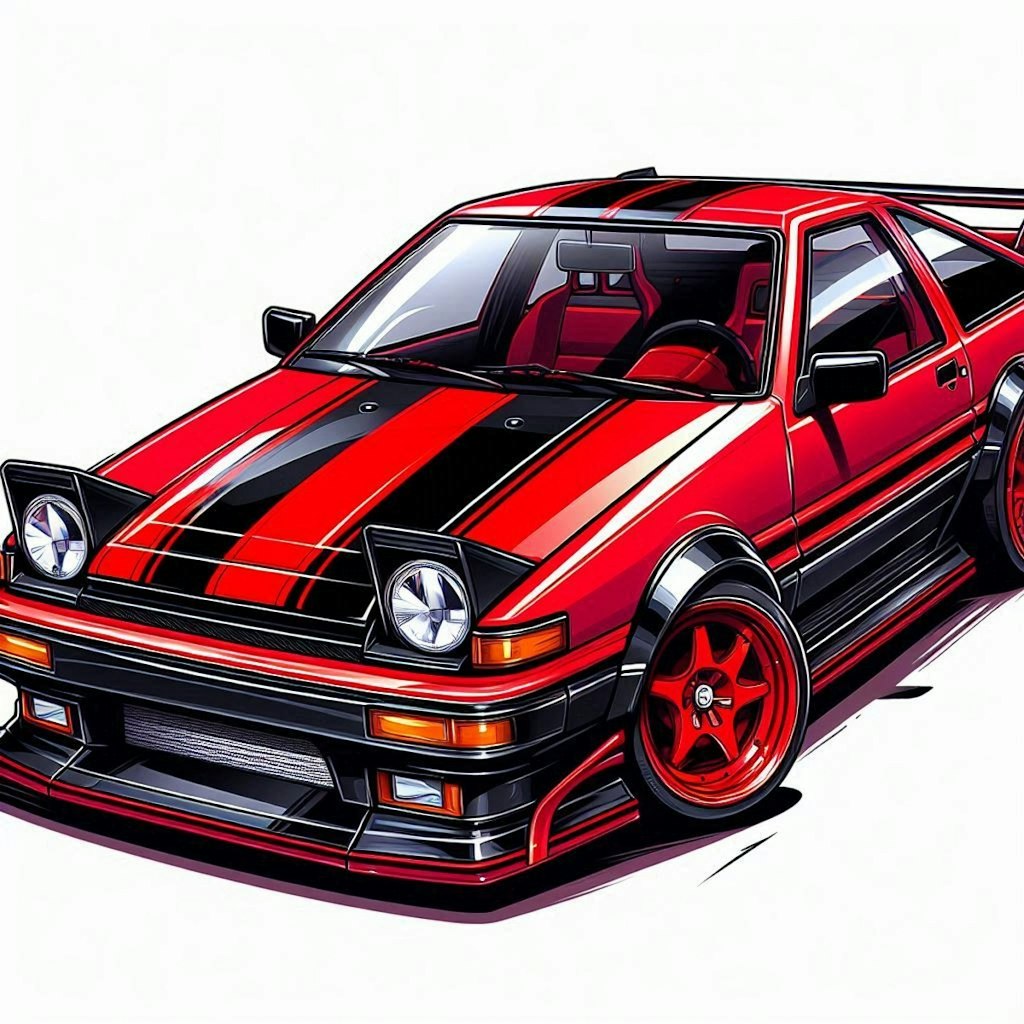 AE86　アニメ風