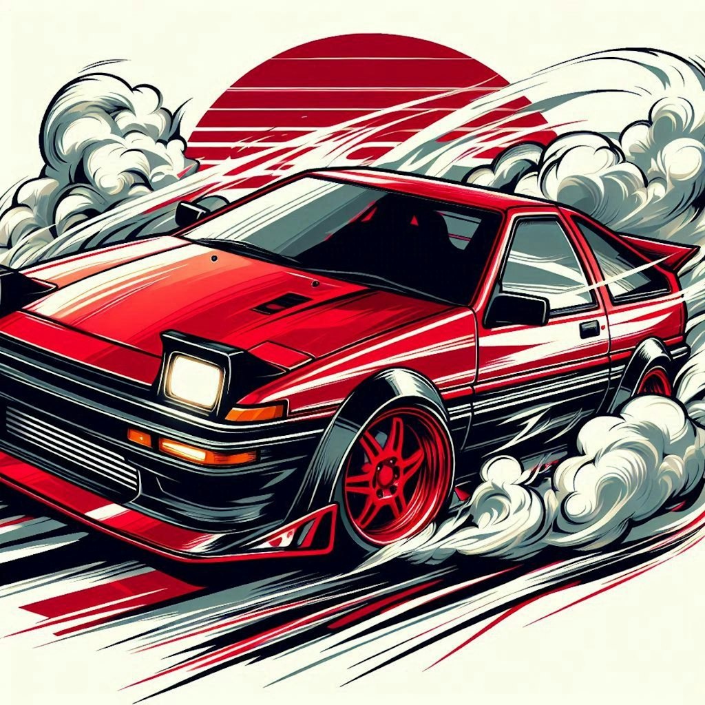 AE86　アニメ風