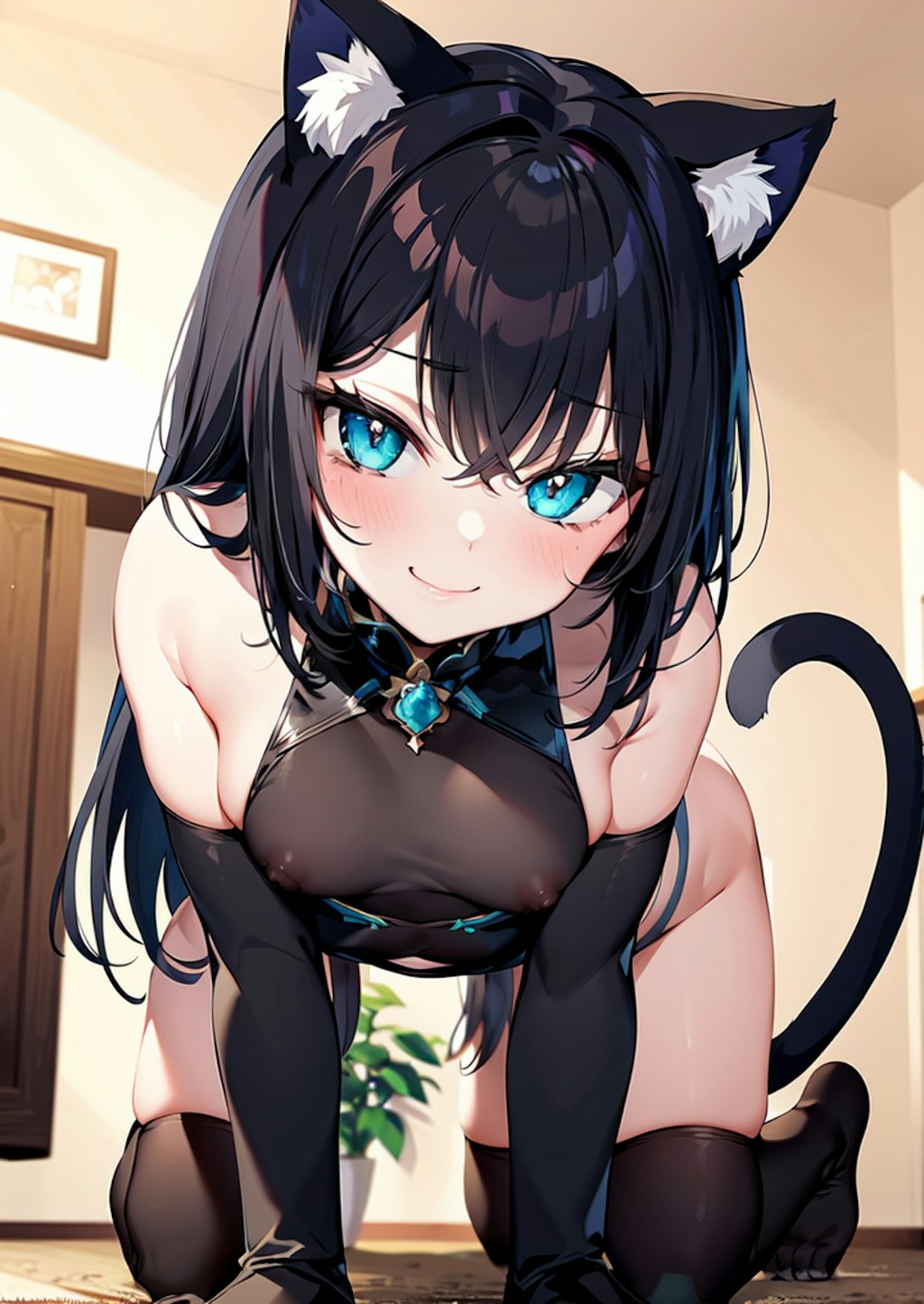 黒猫美少女