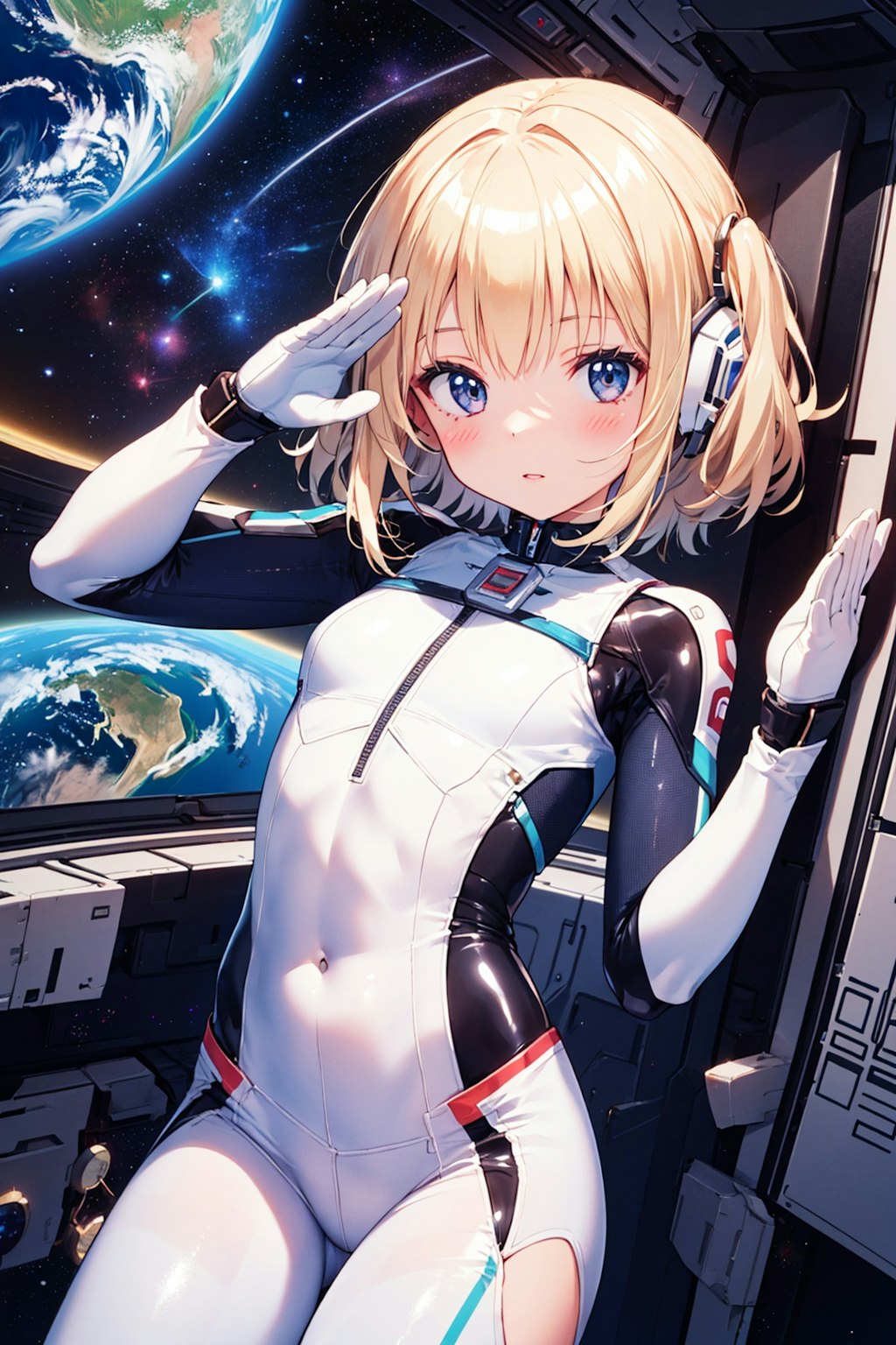 宇宙船から眺める地球