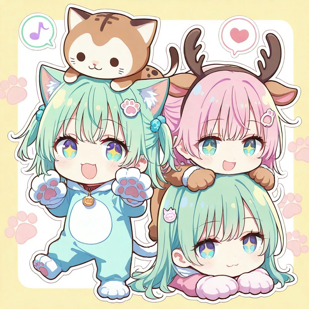 猫と女の子