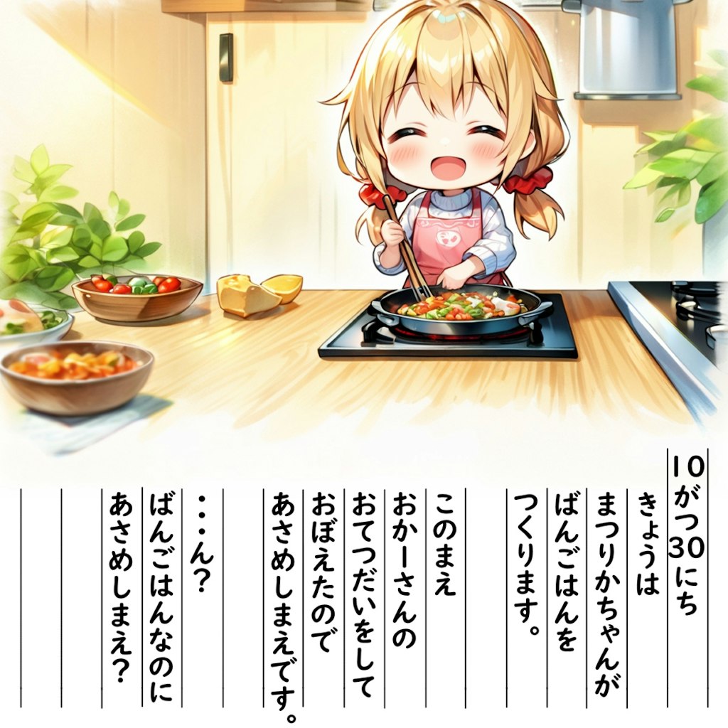 【絵日記】おりょうりだいすき♪